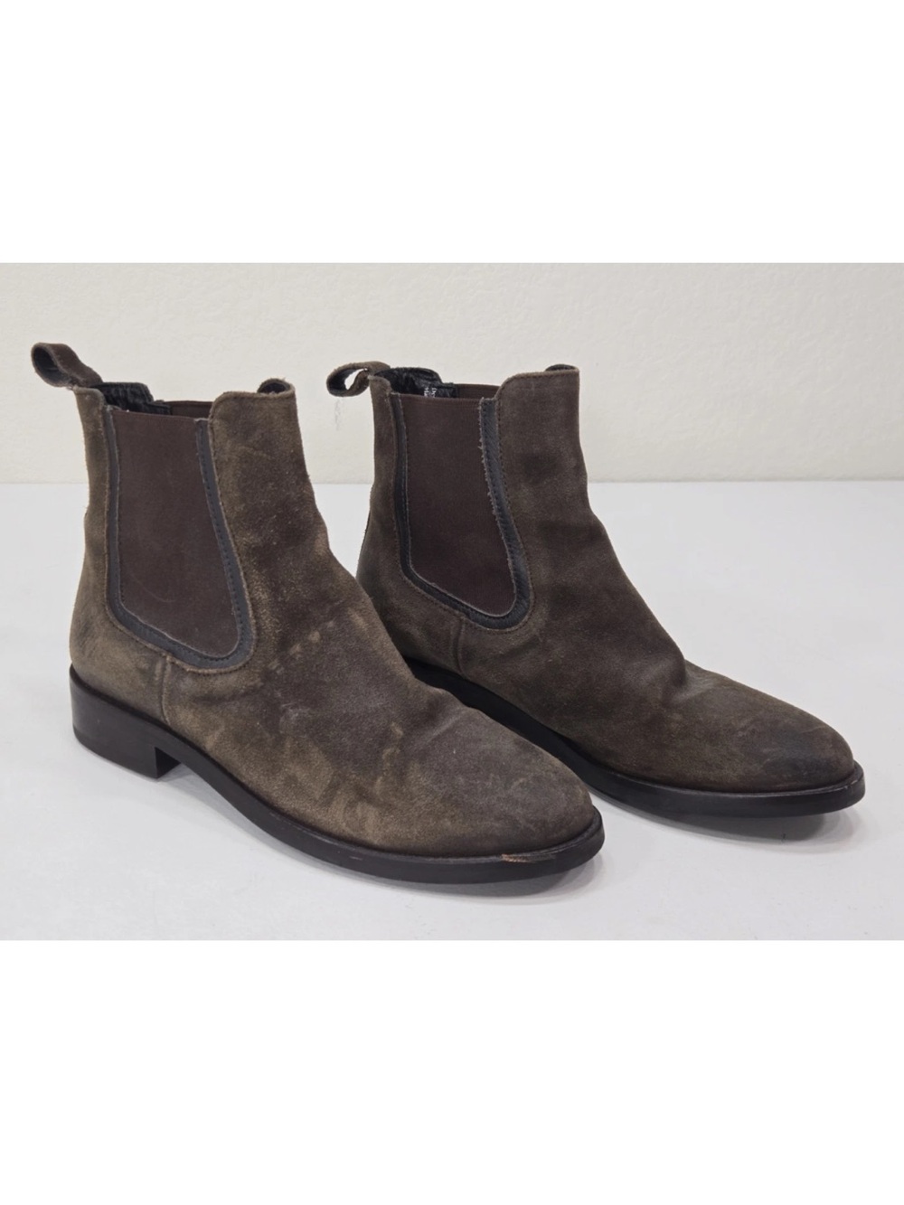 Thursday Boot Co Chelsea Duchess Boot Dark Olive Brown Suede Size 6 Women